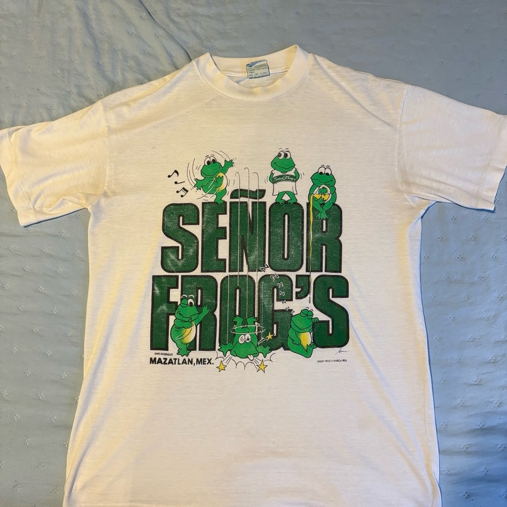 Señor Frog's Cream and Green T-Shirt